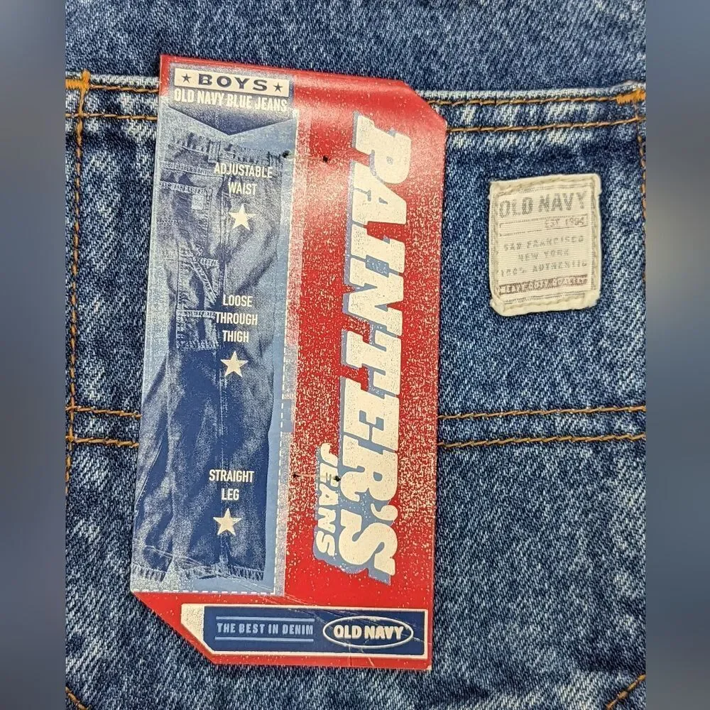 Old Navy NWT NOS Deadstock Vintage Y2k Painters Carpenter Jeans Boys Size 7